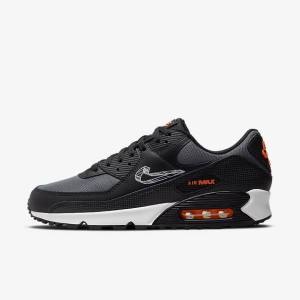 Nike Air Max 90 Miesten Tennarit Mustat Oranssi Harmaat Valkoinen | NK471SPX