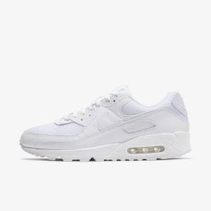 Nike Air Max 90 Miesten Tennarit Valkoinen Harmaat Valkoinen | NK068EFP