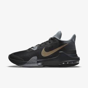 Nike Air Max Impact 3 Naisten Koripallokengät Mustat Harmaat Tummanharmaat Metal Kultaiset | NK973MCB