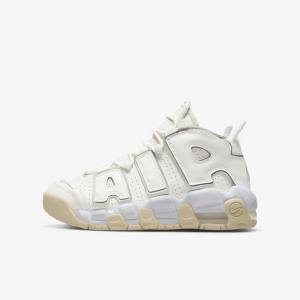 Nike Air More Uptempo Older Lasten Koripallokengät Valkoinen Ruskea Vaalean | NK958KZF