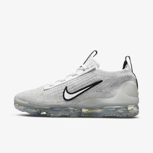 Nike Air VaporMax 2021 FK Miesten Tennarit Valkoinen Mustat Metal Hopea | NK071VDY