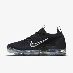 Nike Air VaporMax 2021 FK Naisten Tennarit Mustat Metal Hopea Valkoinen | NK604JVA