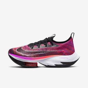 Nike Air Zoom Alphafly NEXT% Flyknit Maantie Racing Naisten Juoksukengät Violetit Punainen Mustat Mustat | NK286MWG