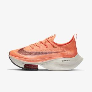 Nike Air Zoom Alphafly NEXT% Flyknit Maantie Racing Naisten Juoksukengät Vaaleanmango Metal Punainen Ruskea Mustat | NK293CVQ