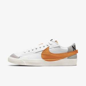 Nike Blazer Low 77 Jumbo Miesten Tennarit Valkoinen Harmaat Oranssi | NK235XOZ