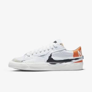 Nike Blazer Low 77 Jumbo Miesten Tennarit Valkoinen Oranssi Mustat | NK872DPZ