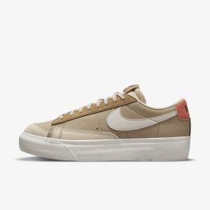 Nike Blazer Low Platform SP Naisten Tennarit Khaki Vaaleanbeige | NK968HZC