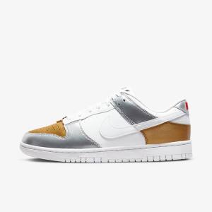 Nike Dunk Low SE Naisten Tennarit Kultaiset Hopea Punainen Valkoinen | NK648WXA