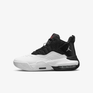 Nike Jordan Stay Loyal Older Lasten Tennarit Mustat Valkoinen Metal Hopea Punainen | NK532EZI