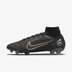 Nike Mercurial Superfly 8 Elite FG Firm-Grounds Miesten Jalkapallokengät Mustat Metal Hopea Harmaat Metal Kultaiset | NK392VER