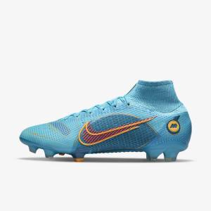 Nike Mercurial Superfly 8 Elite FG Firm-Grounds Miesten Jalkapallokengät Sininen Oranssi | NK465IKD