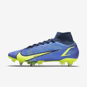 Nike Mercurial Superfly 8 Elite SG-Pro AC Soft-Ground Naisten Jalkapallokengät Sininen | NK425KAH