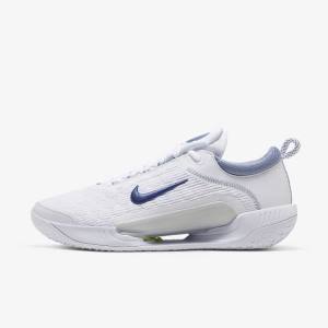 Nike NikeCourt Zoom NXT Hard Court Miesten Tenniskengät Valkoinen Harmaat Laivastonsininen | NK381KDH