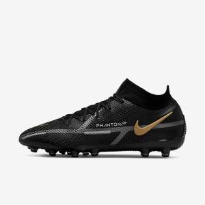 Nike Phantom GT2 Dynamic Fit Elite AG-Pro Artificial-Grass Miesten Jalkapallokengät Mustat Metal Kultaiset Metal Hopea Metal Tummanharmaat | NK308GTL