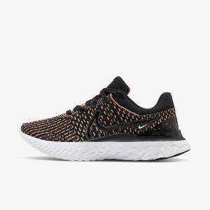 Nike React Infinity Run Flyknit 3 Maantie Naisten Juoksukengät Mustat Sininen Pinkki Valkoinen | NK562FGQ