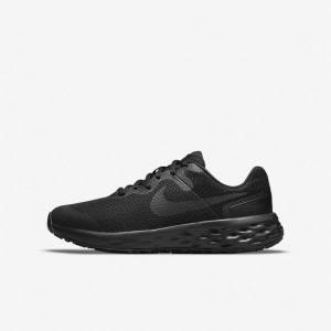 Nike Revolution 6 Older Maantie Lasten Juoksukengät Mustat Tummanharmaat | NK190EQF