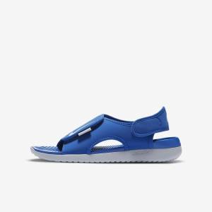 Nike Sunray Adjust 5 V2 Younger and Older Lasten Sandaalit Kuninkaallinen Sininen Harmaat | NK570KSW