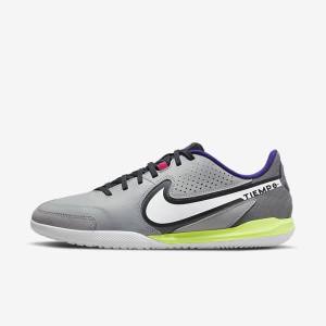 Nike Tiempo Legend 9 Academy IC Indoor-Court Miesten Jalkapallokengät Vaaleanharmaat Valkoinen | NK475AVC