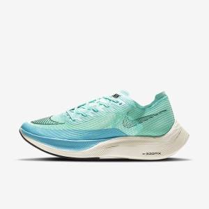 Nike ZoomX Vaporfly Next% 2 Maantie Racing Miesten Juoksukengät Valkoinen Metal Hopea Mustat | NK743TQN