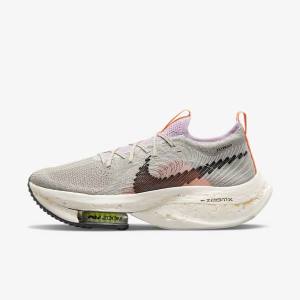 Nike Zoom Alphafly Next Nature Maantie Racing Miesten Juoksukengät Sininen Harmaat Vaaleanpinkki Vaaleankerma Mustat | NK210JEU